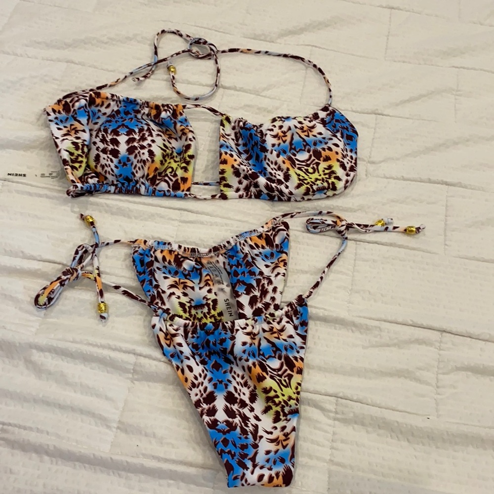 Sexy colorful animal print bikini